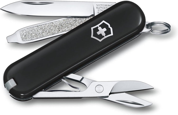 Couteau de poche Victorinox classic SD - illusion sombre - 7 fonctions - acier inoxydable