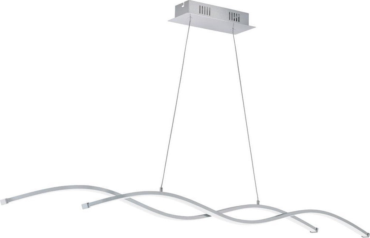 Eglo lasana 2 - suspension - 2 lumières - chrome - blanc