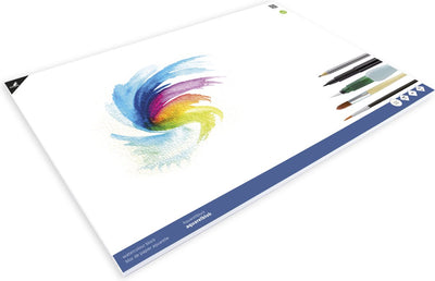 Kangaro Kangaro K-5303 Bloc Papier aquarelle A3 300 g 16 feuilles, blanc crémeux 3 côtés collés