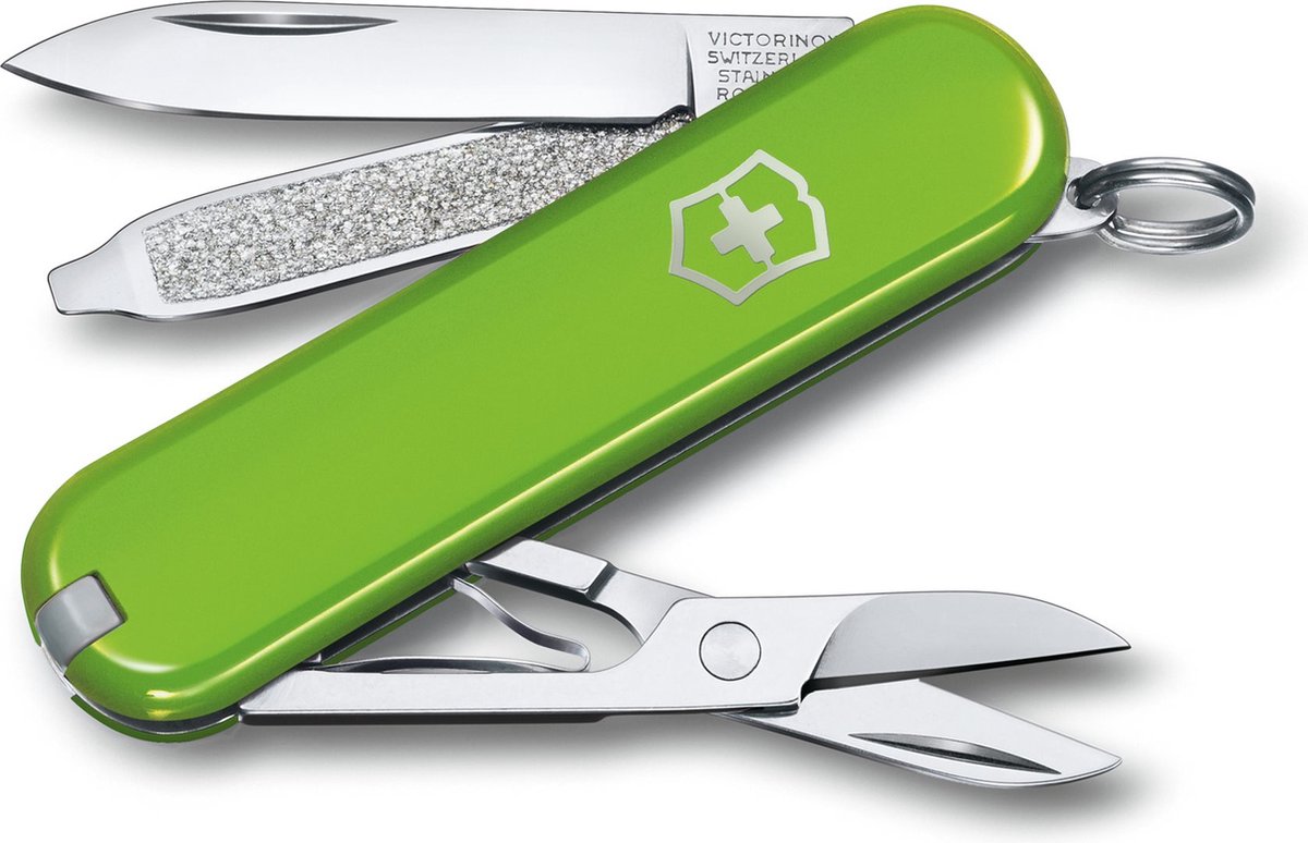 Couteau de poche Victorinox classic SD - avocat écrasé - 7 fonctions - acier inoxydable