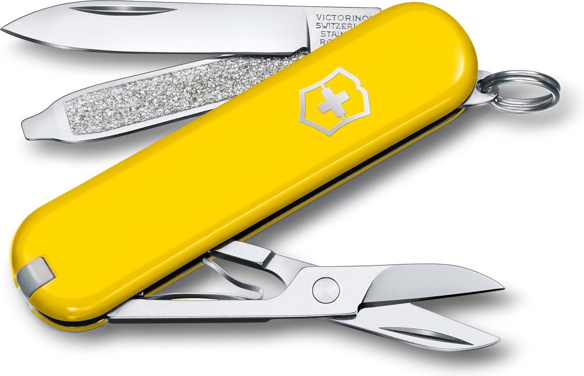 Couteau de poche Victorinox classic SD - côté ensoleillé - 7 fonctions - acier inoxydable
