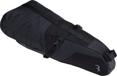 Bbb cycling bikepacking sacoche de selle 10 litres - harnais de selle en nylon avec sac de vélo résistant à l'eau - vélo de route, VTT gravel - sacs de bikepacking - siège sidekick bsb-143