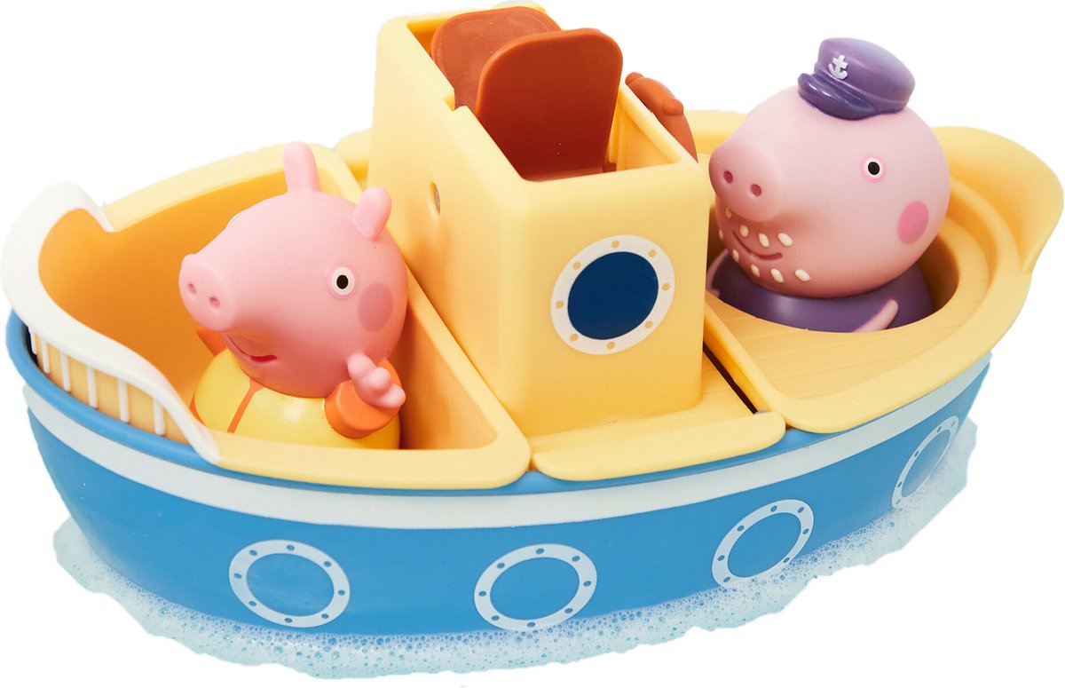 Tomy peppa pig - bateau cadeau grand-père pig splash - jouets de bain