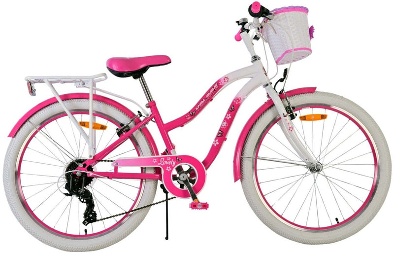 Volare les beaux filles pour enfants 24 pouces rose 7 engrenages