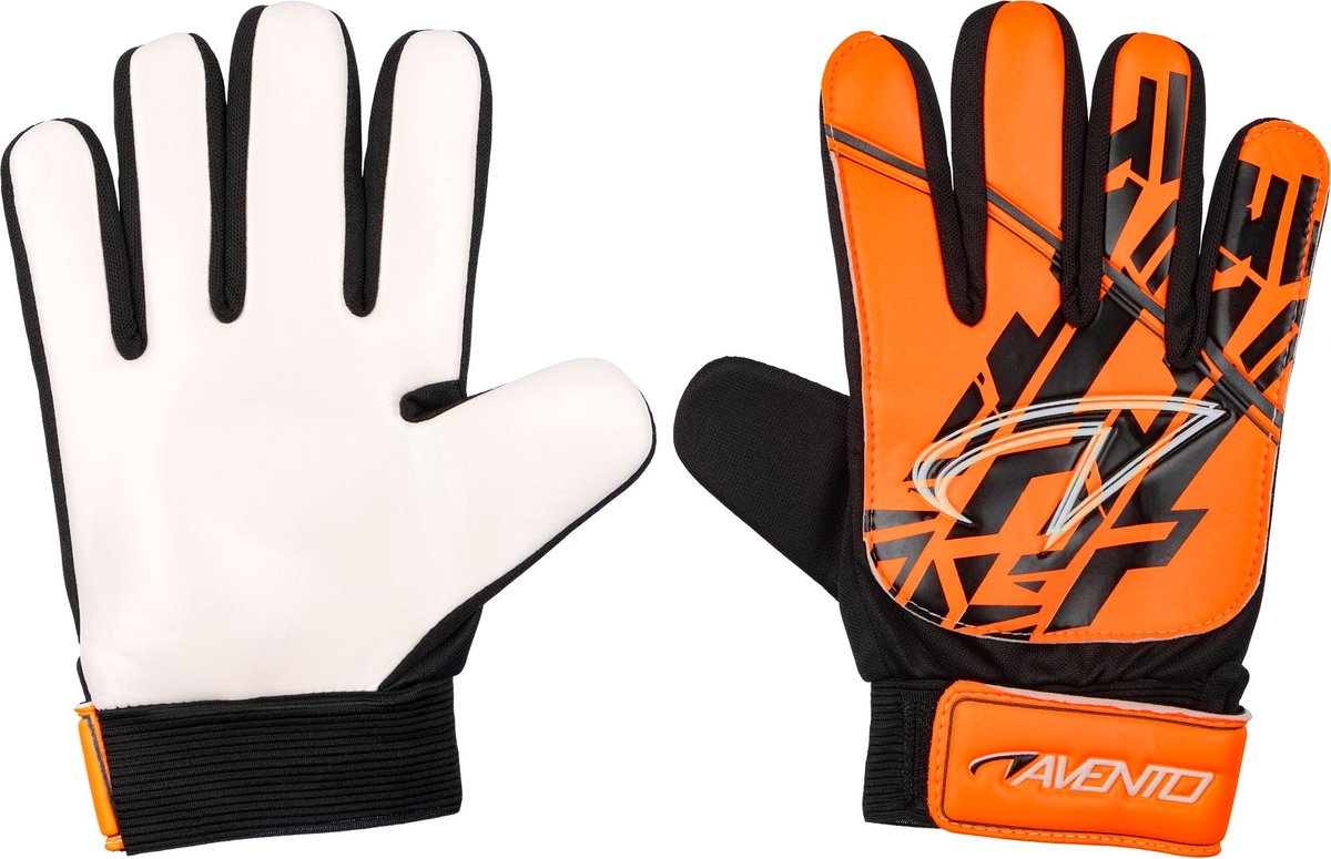 Gants de gardien Avento - junior - orange noir - taille m - PU grip