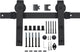 Système de porte coulissante Starx - noir mat - ensemble complet - 2 mètres - industriel