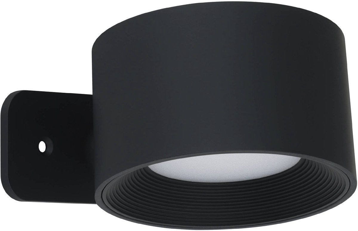 Applique Eglo muraglie - rechargeable (jusqu'à 24 heures d'éclairage) - sans fil - ø 7,5 cm - noir - lumière blanche orientable - dimmable