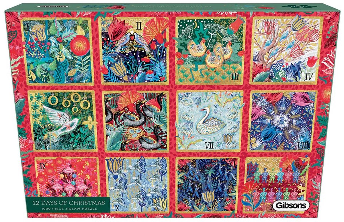 Gibsons - 12 jours de Noël (par Emma Frances Grant) - 1000 pièces 49×68cm (l×h) - puzzle pour adultes