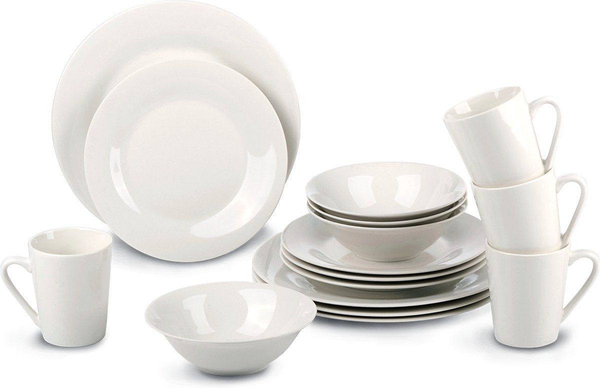 Alpina service de table 16 pièces blanc