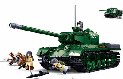 Sluban armée seconde guerre mondiale bataille de Budapest char lourd 2 en 1 - 845 pièces - kit de construction m38-b0979 à partir de 6 ans