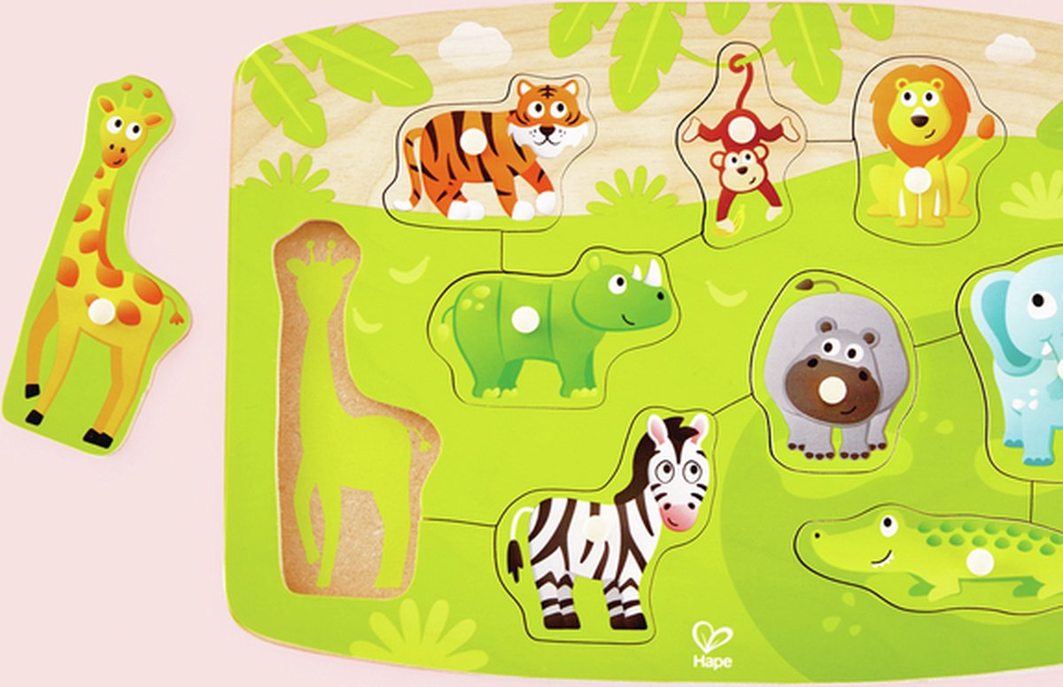 Hape puzzle à presser dans la jungle