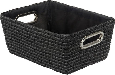 Wenko 1064950 - panier de rangement chromo noir | 2 pièces