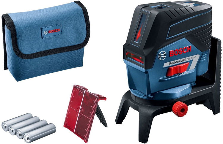 Laser ligne Bosch GCL 2-50 C (RM2 + étui + 4 piles AA + plaque cible)
