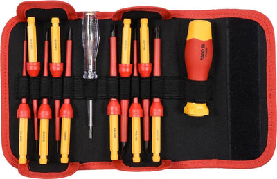 Jeu de tournevis isolés Yato avec testeur de tension - 12 pièces - 1000v - acier durable