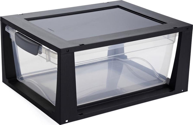 Sunware - commode omega 11l noir transparent - 37,5 x 29,5 x 17,5 cm