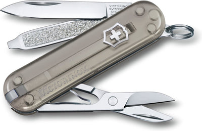 Couteau de poche transparent Victorinox classic SD - matin mystique - 7 outils
