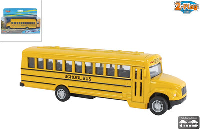 Bus scolaire américain 2 jeux à tirer - 14 cm