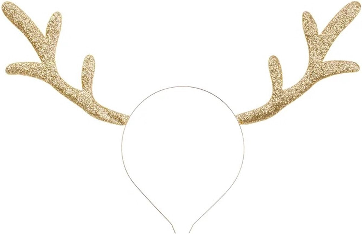 Partydeco bandeau Noël or - bois - décoration - décoration cheveux - Bonnet de Noel - paillettes - Noël - Noël