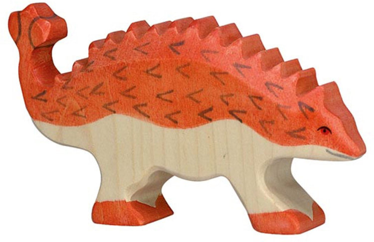 Dinosaure Holztiger - ankylosaure - 13x2x7cm - figurine en bois - fait main