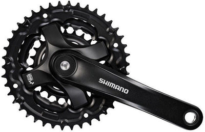 Shimano Crankset 6 7 8 Speed ​​Tourney FC-TY501 avec bras de manivelle de 170 mm 48 x 38 x 28t noir