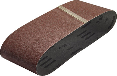 Wolfcraft - bandes abrasives pour ponceuse à bande - grain 120 - 6 pièces - 76 x 457 mm - rouleaux de papier de verre - rouleaux abrasifs - bande abrasive - 3114000