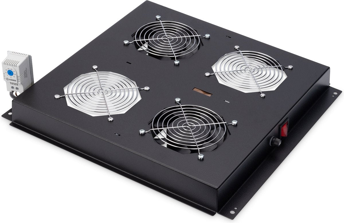 Panneau de ventilation pour accessoires de rack Digitus dn-19 fan-2-b-n