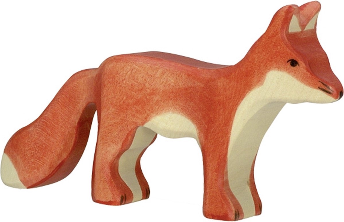 Animaux de la forêt Holztiger - renard debout - 14x2x8cm - figurine en bois - fait main