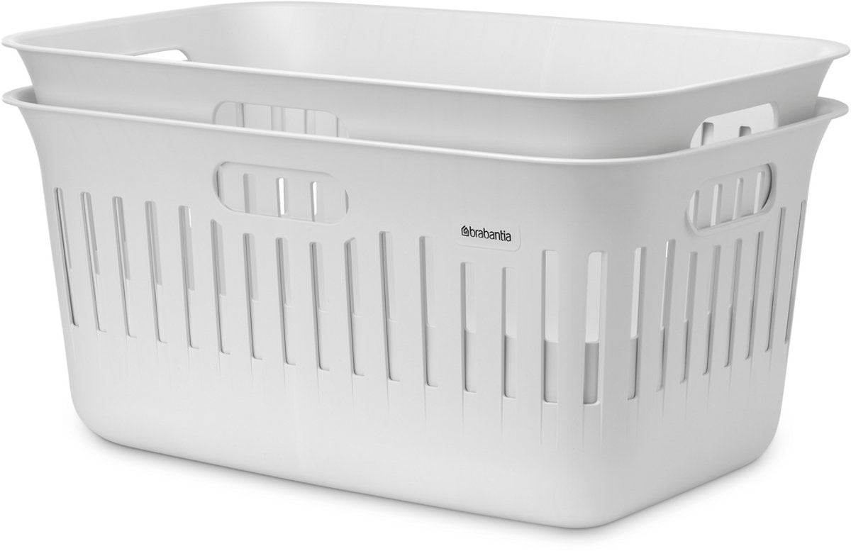 Brabantia panier à linge collect-it - lot de 2 - 40 l - blanc