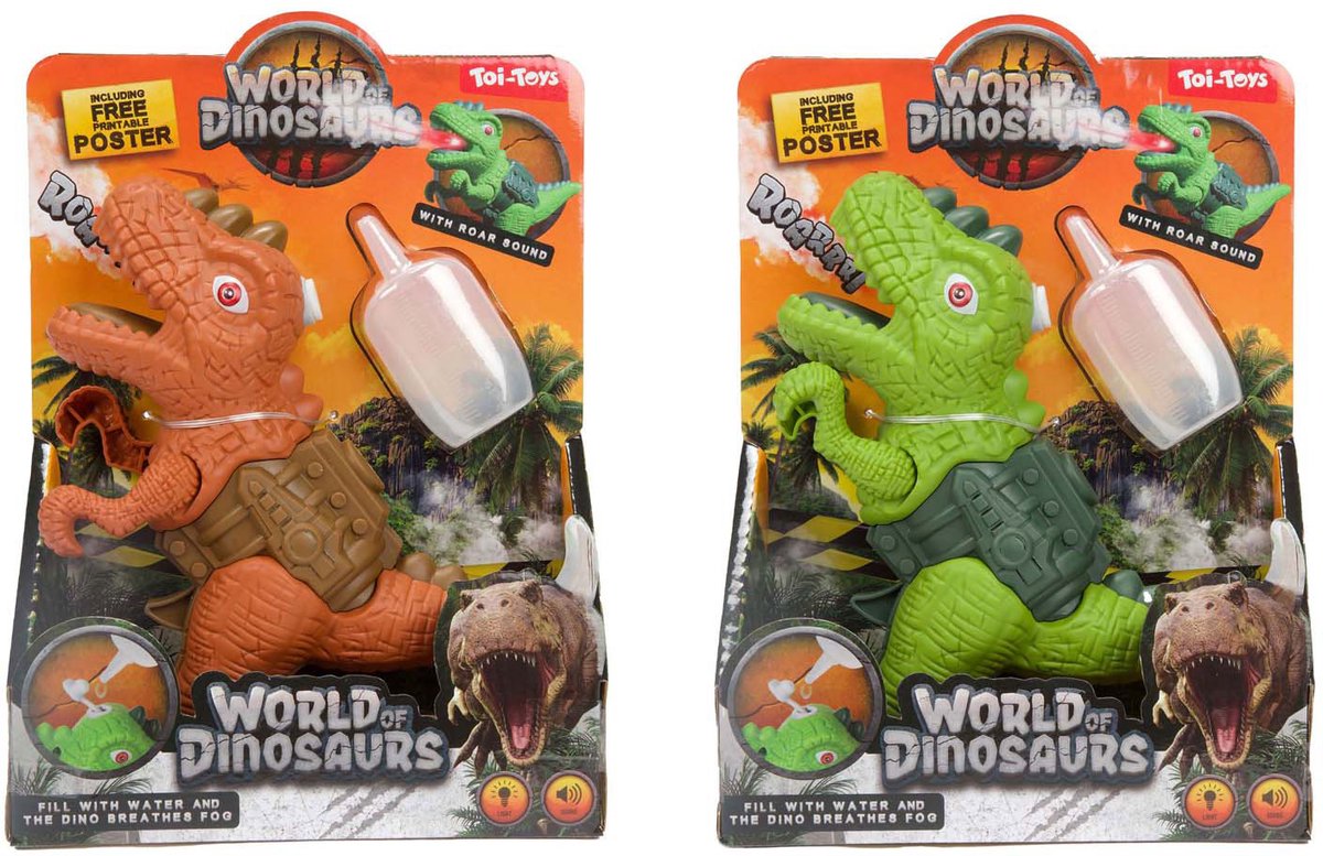 Monde des dinosaures dinopistool avec du spray et de la lumière et du son