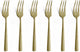 Amefa felicity champagne - 6 fourchettes à gâteaux - fourchettes à pâtisserie