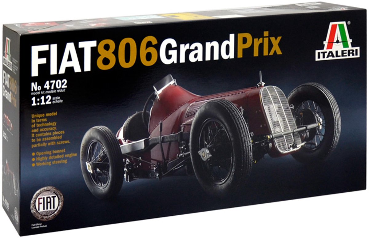 Italeri Fiat 806 grand prix kit de montage voiture de sport modèle kit 1:12