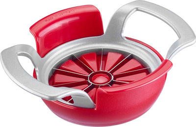 Coupe-poires et pommes Westmark avec bol à découper, plastique en aluminium et acier inoxydable, diviseur ex-spezial, rouge argenté, 51112260