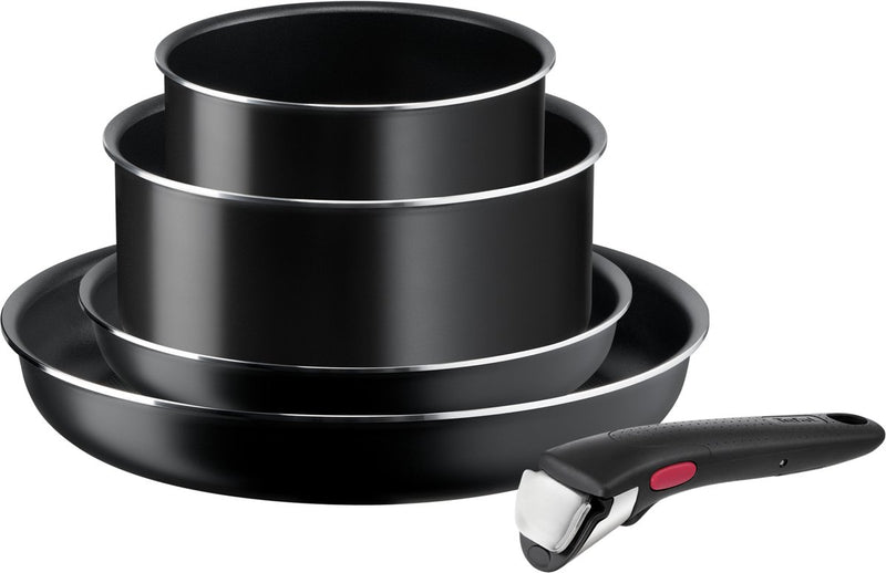 Tefal ingenio easy cooking clean - set de casseroles - 5 pièces - ne convient pas à l'induction - empilable - poignée amovible