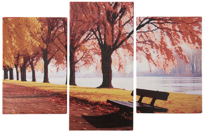 Groupe d'artisanat créatif peinture diamant triptyque paysage