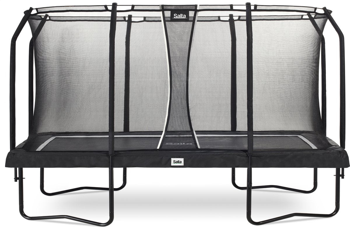 Salta premium black edition - 396 x 244 cm - trampoline rectangulaire avec filet de sécurité - max. 150 kg - noir