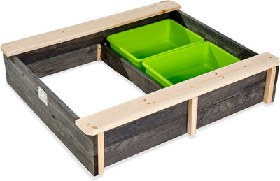 Exit jouets exit bac à sable en bois axent 94x77cm - bac à sable extérieur - bac à sable enfant - bois FSC - jardin