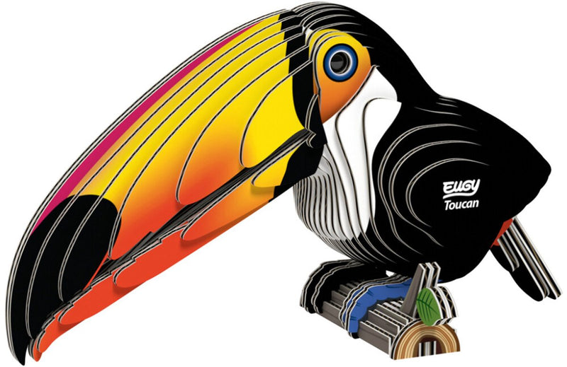 Puzzle 3D Eugy - toucan - oiseaux - durable - collectionnez-les tous - 6 ans