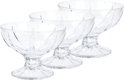 Coupes de sorbet glacé Arcoroc - 6x - sur pied - 200 ml - verre - bols à glace - verres à coupe glacée