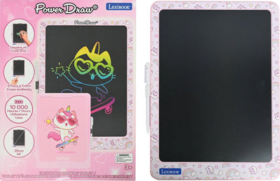 Lexibook 14'' Tablette E-Ink Multicolore d'Apprentissage et de Dessin avec Modèles Accessoire Stylo à Dessin