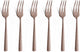 Amefa felicity rose champagne - 6 fourchettes à gâteau