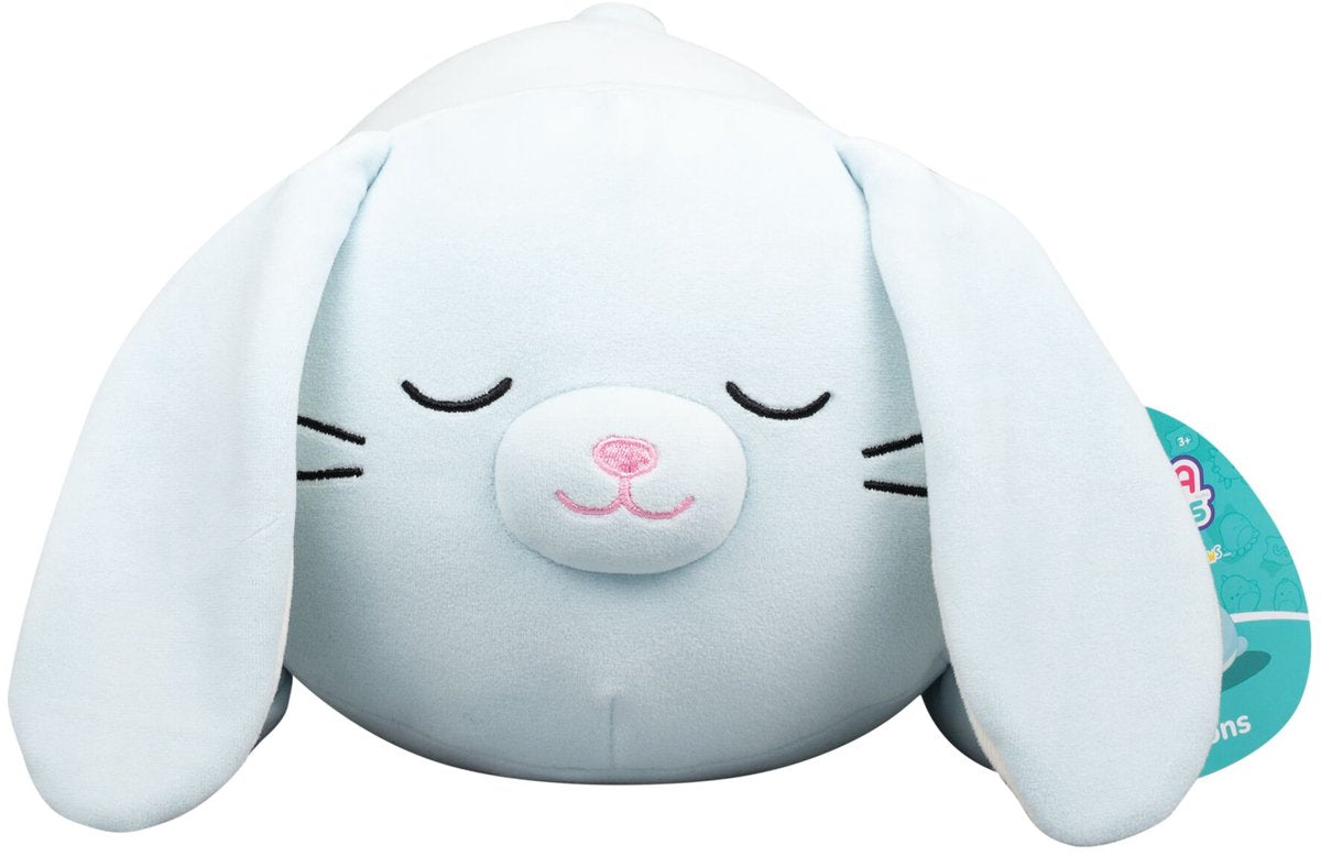 Squishmallows Jazwares - peluche moyenne (boutons - lapin bleu - sleepamallows) - peluche 25cm