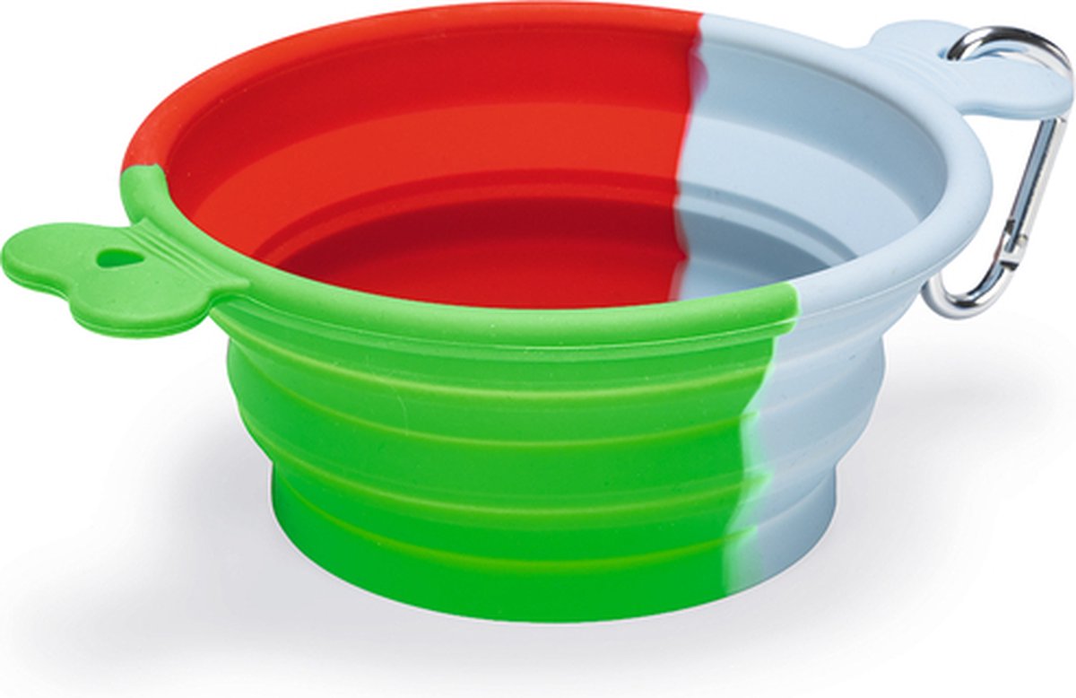 Beeztees rua - gamelle de voyage pour chien - silicone - vert - 750 ml