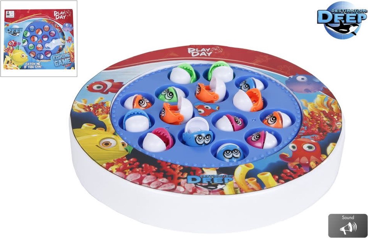 Jeu de poisson profond de destination avec 15 poissons et son