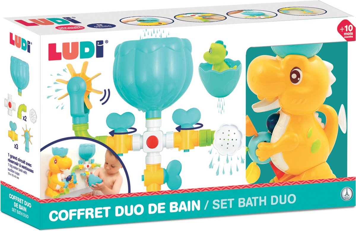 Ludi - ensemble de bain dinosaure - piste d'eau - jouets de bain