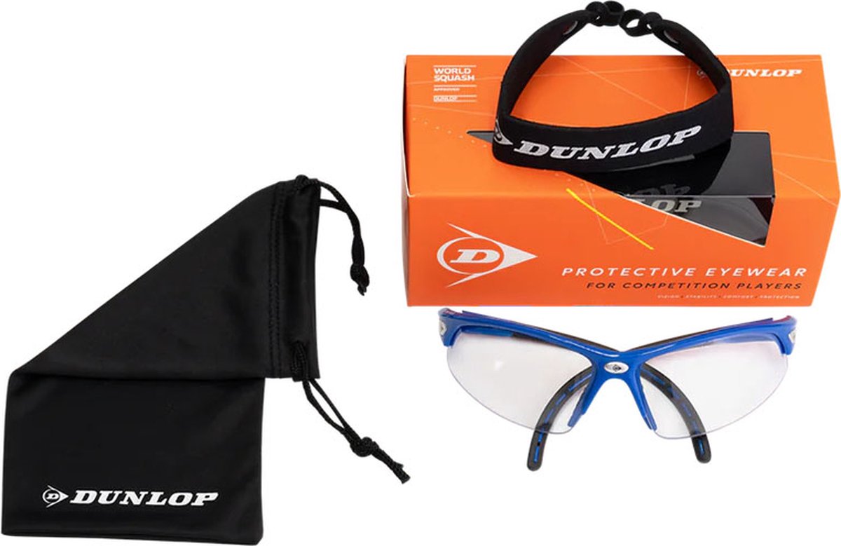 Lunettes de squash Dunlop i-armor bleu