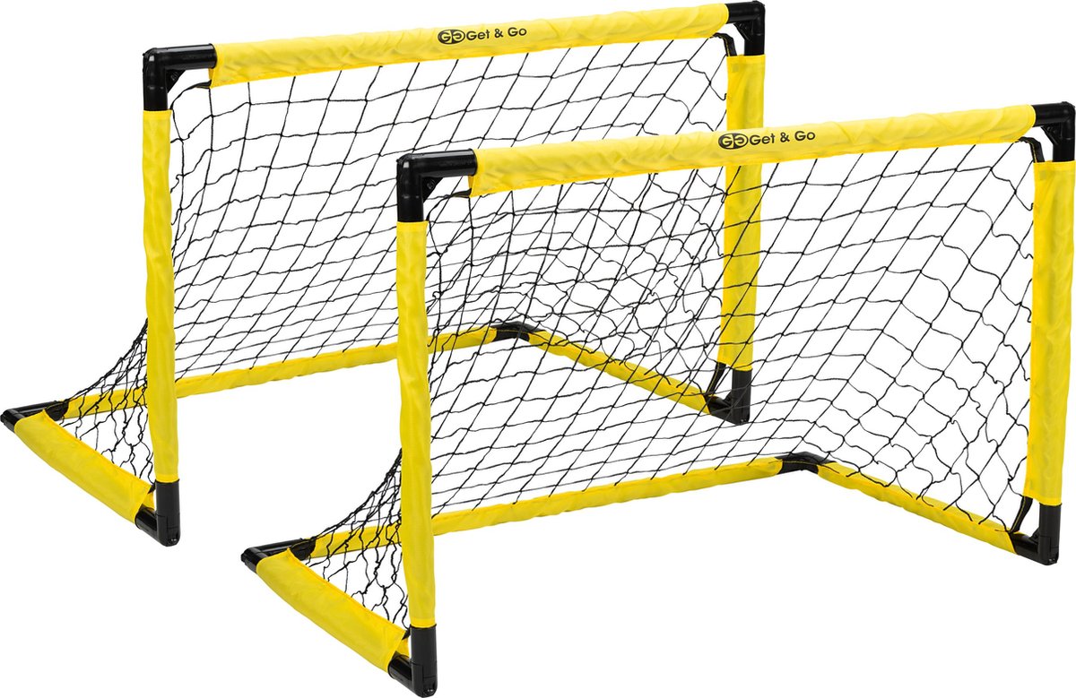 Get go but de football pliable lot de 2 - 91x61x61 cm - but de football pour enfant - noir jaune
