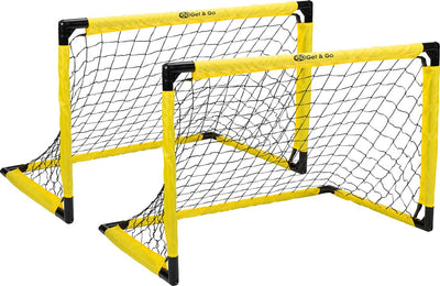 Get go but de football pliable lot de 2 - 91x61x61 cm - but de football pour enfant - noir jaune