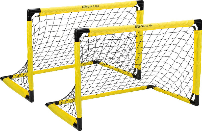 Get go but de football pliable lot de 2 - 91x61x61 cm - but de football pour enfant - noir jaune