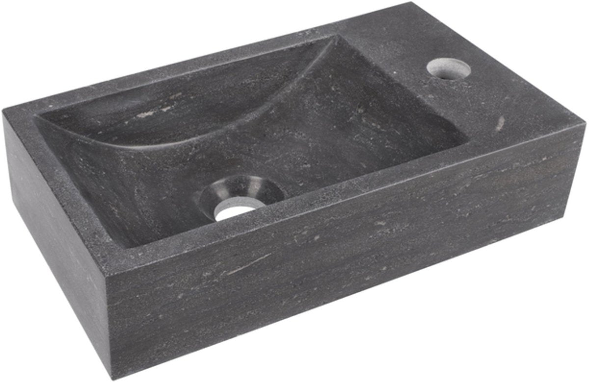 Fontaine Hura Differnz - 40x22x11cm - pierre calcaire - gris