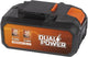 Batterie double alimentation Powerplus powdp9037 - 2x20v, 5,0ah, 2,5ah - batterie pour appareils 20v 40v - indicateur d'alimentation LED - plateforme de batterie